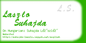 laszlo suhajda business card